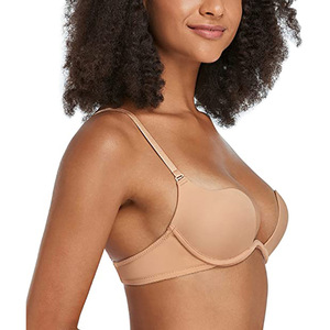 Bán buôn Underwire <span class=keywords><strong>Bra</strong></span> sexy U hình sâu Plunge <span class=keywords><strong>Bra</strong></span> vô hình đẩy lên kích thước lớn Áo ngực bóng tháo rời dây đai phụ nữ - Product Image 3