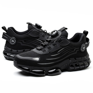 Rotary Button Safety Shoes Men Steel Toe Sneakers Puncture Proof Work Safety <b>Boots</b> <b>Air</b> Cushion Sport Work Shoes Anti-smash <b>Boots</b> - Product Image 5