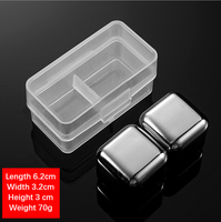 Pierres à whisky 8 pièces en acier inoxydable 304, glaçons réutilisables, pierres réfrigérantes pour whisky, coffret cadeau avec pinces