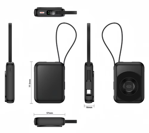 แบตสำรองแม่เหล็กไร้สายขนาดเล็ก 10000mAh รองรับการชาร์จเร็ว PD 20W พร้อมสายชาร์จในตัว พกพาสะดวกสำหรับการเดินทางและใช้งานกลางแจ้ง - Product Image 3