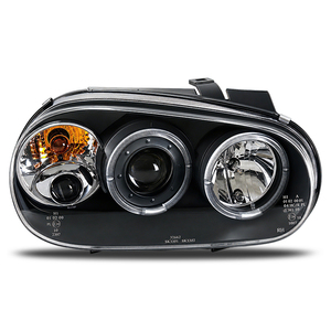 Conjunto de Faros Delanteros para Volkswagen Golf 4 04-08, Modificados con Lentes LED, Luces de Circulación Diurna Angel Eyes, Intermitentes - Product Image 2