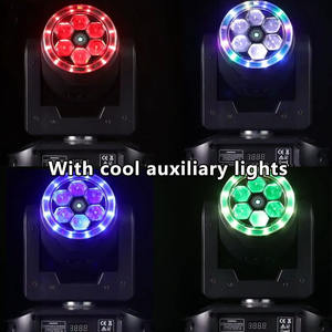 Dj Bar Disco Light Bee Eye 6x15W RGBW DMX Laser Beam Wash LED Moving Head Light avec <span class=keywords><strong>Halo</strong></span> Ring - Product Image 3