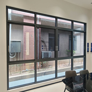 Ventanas Corredizas de Aluminio con Doble Acristalamiento Templado Negro, Resistentes a Huracanes, Fabricadas a Medida por Deioux - Product Image 2