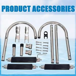 Corrimano per scale in acciaio inossidabile di alta qualità 2 + 1 accessorio per attrezzature Marine scaletta pieghevole per barche - Product Image 5