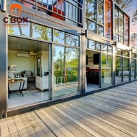 Villa de luxe Cbox pour l'extérieur, appartement modulaire préfabriqué à 2 étages avec chambres, cuisine, maison conteneur en kit