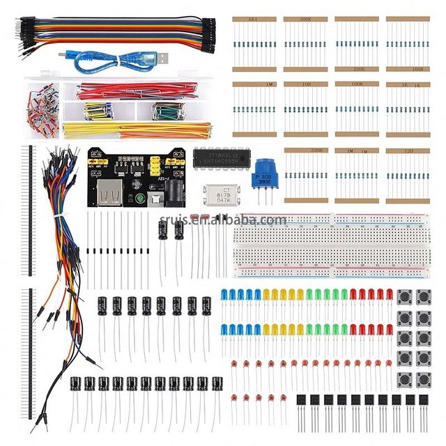 200pcs Electronics Component Basic Starter Kits Resistor Buzzer Capacitor LEDs with plastic storage box Geekcreit for Arduinos