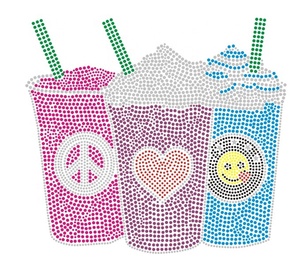 Custom Bling Instrumentos musicales Crystal Rhinestone Hotfix Motivos Diseños - Product Image 4