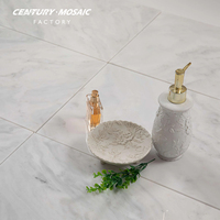 Carreaux de marbre blanc oriental Centurymosaic Statuary, pierre naturelle, pour salle de bain, douche, cuisine, murs et sols, pour intérieur