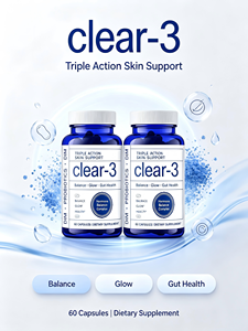 Suplemento Dietético Vegano OEM Natural Skin Support para el Equilibrio Hormonal en Adultos, Claridad, Brillo de la Piel, <span class=keywords><strong>Zinc</strong></span>, Probióticos, 60 Cápsulas - Product Image 4