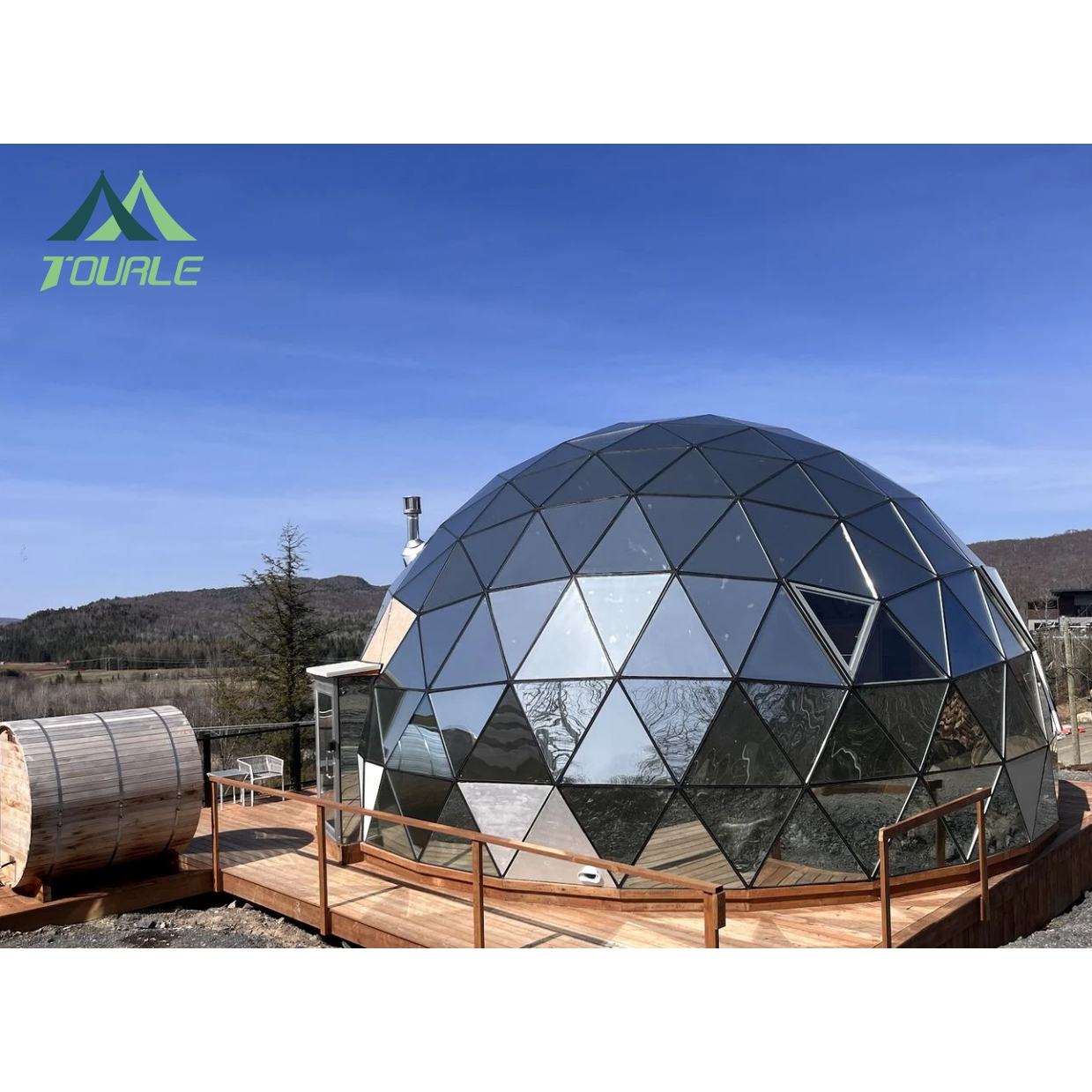 Durable and Weather-Resistant glass geodesic dome kit for Outdoor