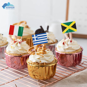 Ý Cocktail Picks dính cupcake toppers quốc gia nước cờ cho bánh mì hamburger sa mạc Mini Italy tăm cờ - Product Image 3