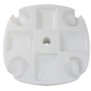 Usine <span class=keywords><strong>pas</strong></span> <span class=keywords><strong>cher</strong></span> extérieur en plastique <span class=keywords><strong>blanc</strong></span> parasol tables petit avec 4 <span class=keywords><strong>porte</strong></span>-gobelets - Product Image 6