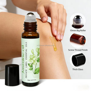 Huile essentielle de jasmin pure 10 ml, mélange d'huile de jojoba, flacon à bille, aromathérapie naturelle, huile portable pour un usage quotidien - Product Image 2