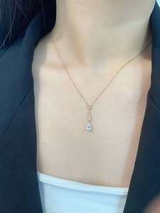 Ensemble de colliers de luxe pour femmes avec diamants de laboratoire, or, or rose, or blanc, argent, bijoux élégants pour mariée, bijoux de mode - Product Image 2