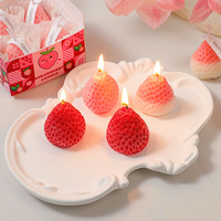Bougie parfumée grande fraise, décoration d'intérieur, ambiance transfrontalière, coffret cadeau d'anniversaire