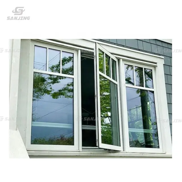 Sanjing-ventanas y puertas pivotantes de aleación de aluminio, puertas y ventanas de estilo abierto