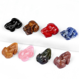 Bán Buôn 1 Inch Khắc Ếch Tinh Thể Tự Nhiên Đá Agate Mini Động Vật Thủ Công Mỹ Nghệ Đồ Trang Trí Chữa Bệnh Đá Pha Lê Khác Thủ Công Mỹ Nghệ - Product Image 1
