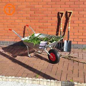 भारी शुल्क औद्योगिक कैटोला दा कैंटीयर धातु एकल ट्रॉली व्हील बैरो उद्यान उपकरण निर्माण व्हीलबारो - Product Image 4