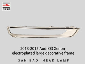 Sanbao Cadre décoratif de grande taille en matériau PC transparent de haute qualité, électroplaqué, accessoires de phare, achat unique, <span class=keywords><strong>Audi</strong></span> Q3 - Product Image 3