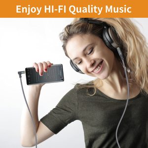 Mạ Vàng 6.6ft/2M 3.5mm âm thanh AUX Cáp TRS cáp phụ trợ với 90 độ nylon bện Stereo 3.5mm cho loa - Product Image 4