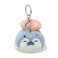 Véritable coton Cartoon Sushi Pendentif Seal Cute Sea Otter Bag Hanging Plush Keychain Doll More Prone to Lie-Loveable Plush Toys