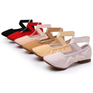 <span class=keywords><strong>Zapatillas</strong></span> Zapatos de bailarina de <span class=keywords><strong>ballet</strong></span> de suela suave Zapatos de gimnasia de yoga para bailar Carne Boca elástica Zapatos de baile de <span class=keywords><strong>Ballet</strong></span> de lona - Product Image 4