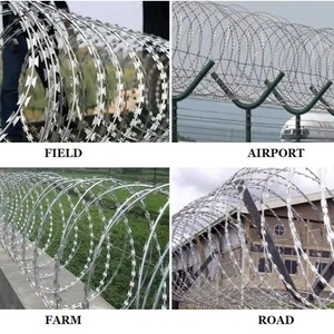 Alambre de púas galvanizado en caliente/revestido con polvo de PVC, utilizado para protección de límites - Product Image 5