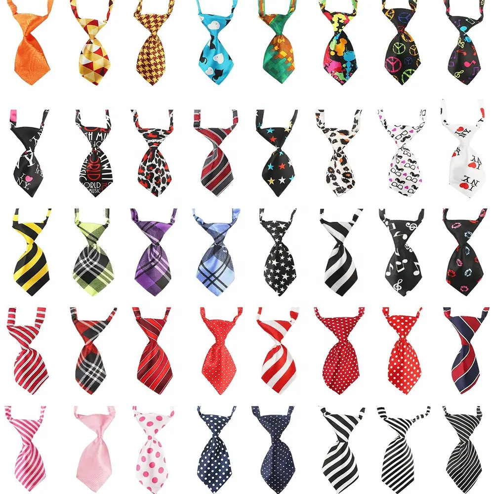 Valentines Holiday Birthday Wedding Costumes Bulk Pet Dog Grooming Accessories Adjustable Bow Ties Collar Neckties