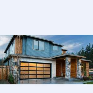 Portes <span class=keywords><strong>de</strong></span> <span class=keywords><strong>garage</strong></span> coulissantes automatiques modernes en aluminium et verre, transparentes, sectionnelles, étanches, pour usage commercial - Product Image 3