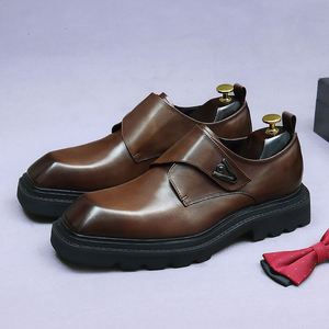 New Arrival British Pointed Toe Platform Men's <b>Boots</b> Business Casual Genuine Leather Ankle <b>Boots</b> Trendy Motorcycle <b>Boots</b> - Product Image 3