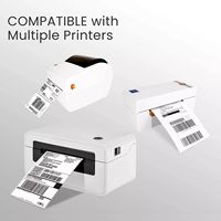 Stiker Perekat Pengiriman Langsung Berkualitas Tinggi, Label Printer Termal Komposabel 4 X 6