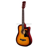 HUASHENG 38 Inch High Gloss Acoustic Guitar Kit OEM ODM CUSTOM Beginner Guitar Acoustic with Accessories