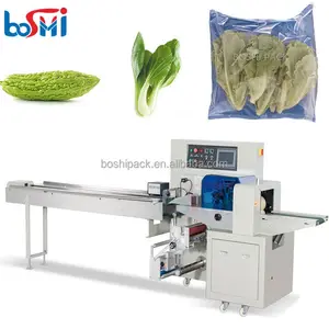 Automatico pieno di verdure pack macchine vassoio verdure imballaggio del sacchetto di flusso cuscino lattuga frutta verdura di imballaggio macchina