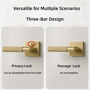 Maniglie per Porte di Design Italiano in Lega di Zinco Massiccia, Maniglie Quadrate e Serrature Zigrinate per Porte in Legno - Product Image 3