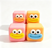 Jouet anti-stress en forme de cube à presser, motif cochon et canard, jouet amusant et moelleux pour enfants