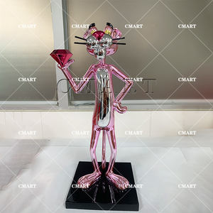 Escultura <span class=keywords><strong>de</strong></span> <span class=keywords><strong>Dibujos</strong></span> <span class=keywords><strong>Animados</strong></span> <span class=keywords><strong>de</strong></span> <span class=keywords><strong>la</strong></span> <span class=keywords><strong>Pantera</strong></span> <span class=keywords><strong>Rosa</strong></span> con Diamantes, Estatua <span class=keywords><strong>de</strong></span> Animal Cromada, Escultura Pop Art <span class=keywords><strong>de</strong></span> Pato Donald con Acabado Brillante - Product Image 2