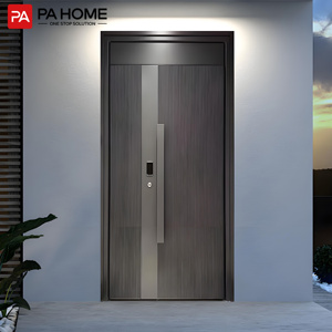 Pinai ประตูทางเข้าด้านความปลอดภัยสำหรับที่พักอาศัยที่ทันสมัยประตูห<span class=keywords><strong>น</strong></span>้าอะลูมิเนียมภาย<span class=keywords><strong>น</strong></span>อกอาคาร - Product Image 4