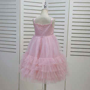 فستانان للفتيات مع تطريز شخصيات خيالية، فستان مع عباءة فريد للأطفال، فستان أميرات للفتيات من التول اللامع - Product Image 5