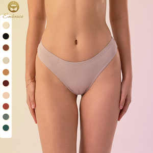 Private Label Custom Brazilian Cotton Low Rise Women High Cut Undies Cotton Tangas Thongs for Ladies - Product Image 1