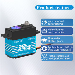 Servomoteur numérique RC 35 kg, étanche IP65, couple élevé, engrenages en acier, boîtier métallique, 180 degrés, pour voiture RC 1/8 1/10, Crawler <span class=keywords><strong>TRX6</strong></span> - Product Image 4
