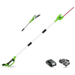 <span class=keywords><strong>Greenworks</strong></span> 24V 2-en-1 Pole Saw et taille-haie <span class=keywords><strong>avec</strong></span> bandoulière 8 pouces Polesaw et 51cm Trimmer <span class=keywords><strong>avec</strong></span> 2Ah <span class=keywords><strong>Batterie</strong></span> et Chargeur - Product Image 1