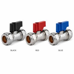 Valvola di Isolamento in Ottone Cromato Nichelato da 15mm, Compressione, OEM, Conforme BS EN1254-2, per il Mercato Idraulico del Regno Unito - Product Image 1