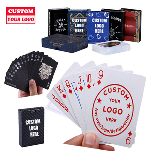 Cartas de juego de sublimación con logotipo personalizado con caja delantera y trasera, papel de impresión de logotipo de promoción, juego de póquer, naipes personalizados