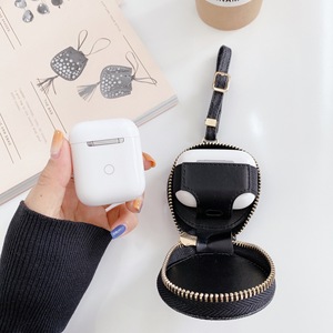 Estuche de cuero con cremallera de diseñador para auriculares, accesorios portátiles para <span class=keywords><strong>Airpods</strong></span> 1 <span class=keywords><strong>2</strong></span> <span class=keywords><strong>Pro</strong></span> - Product Image 5