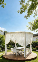 Pavillon de jardin moderne de luxe en acier avec moustiquaire en maille diamantée et cadre thermolaqué pour patio et jardin