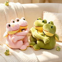 Peluche grenouille mignonne à câliner, coussin doux et moelleux, jouet en peluche d'apaisement émotionnel, cadeau pour anniversaire, Noël, tous âges