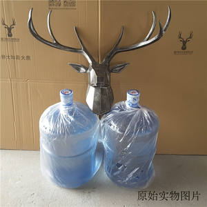 هندسي التجريد الراتنج الأيل قرن الوعل رأس الغزلان جدار النحت محاكاة رأس الغزلان - Product Image 4