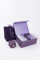 Coffret cadeau de luxe pour la fête des mères, en velours, avec fermeture à enveloppe et logo personnalisé