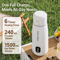 Chauffe-biberon électrique portable intelligent sans fil pour voyage, chauffe-eau rapide en 5 minutes, rechargeable avec acier inoxydable 316L