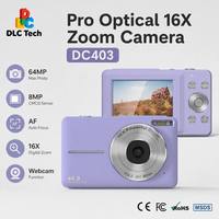 Kamera Digital 4K DLC DC403 B2B Trading 64MP Auto Focus Vlogging Camcorder untuk Amazon Dropshipping Supplier Grosir Pabrik